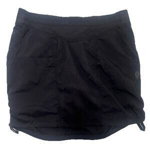 Indygena Skort Womens Med Black Ruched Sides Outdoor Hiking Gorpcore